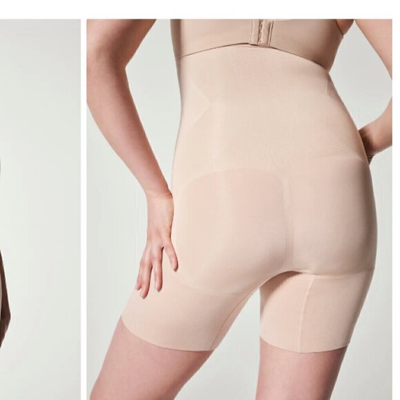 Spanx High-Waisted Mid-Thigh Short in Soft Nude Size 3X NWT - Picture 13 of 16